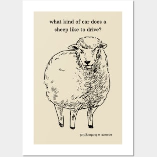 what kind of car does a sheep like to drive? Posters and Art